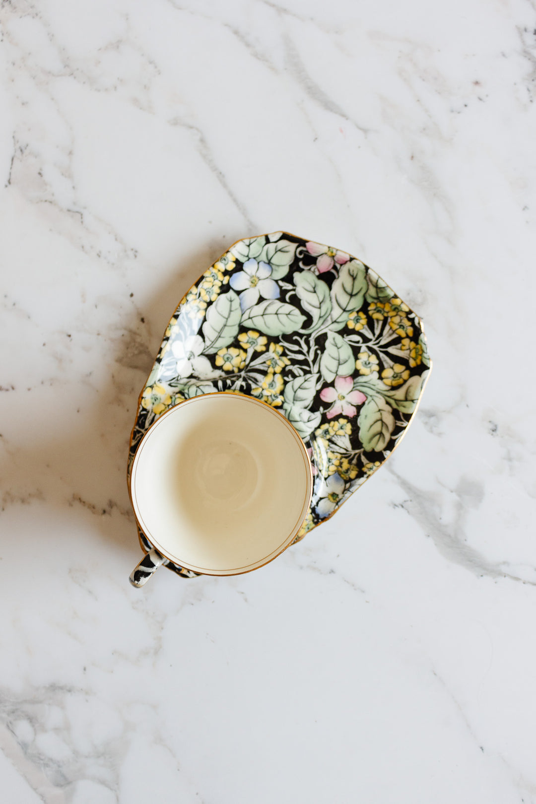 rare midcentury royal winton chintz "spring glory" luncheon set