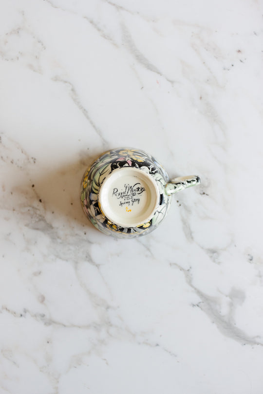 rare midcentury royal winton chintz "spring glory" luncheon set