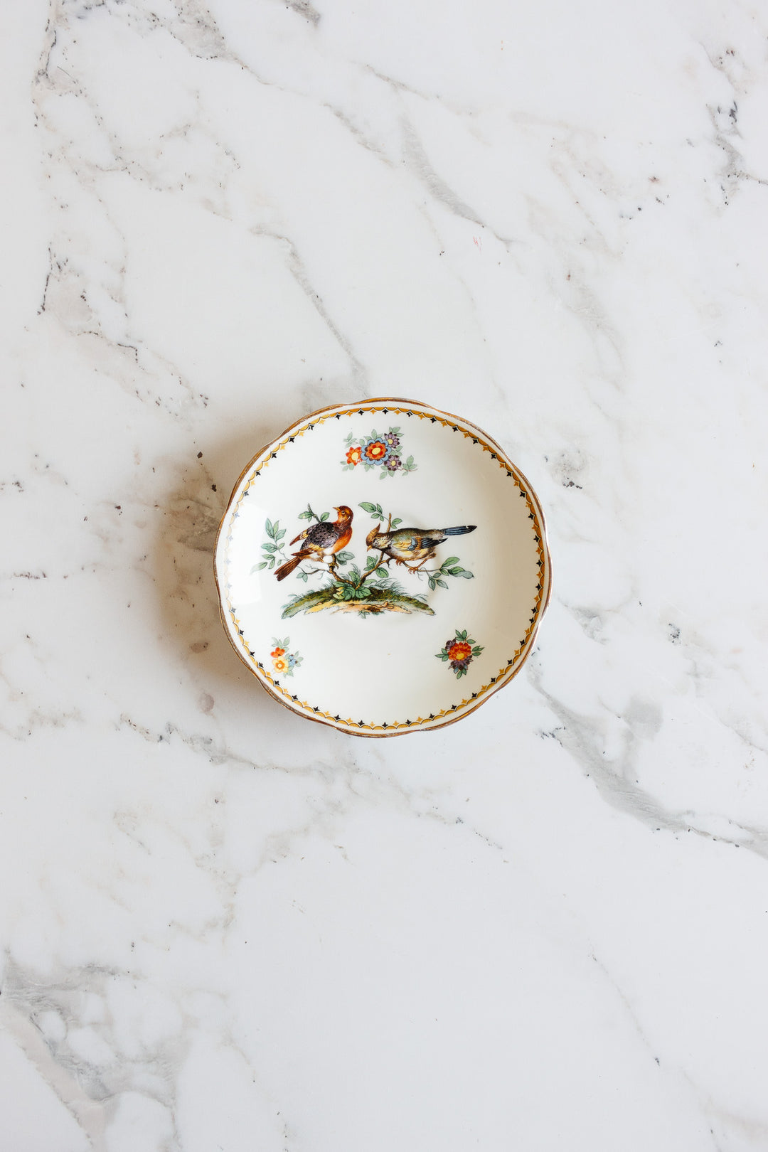 rare 1930s royal albert teacup with hand painted birds
