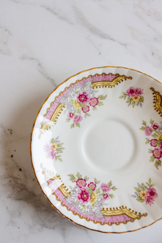 royal stafford bone china floral teacup and saucer