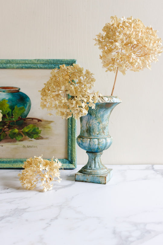 vintage french cast iron vase