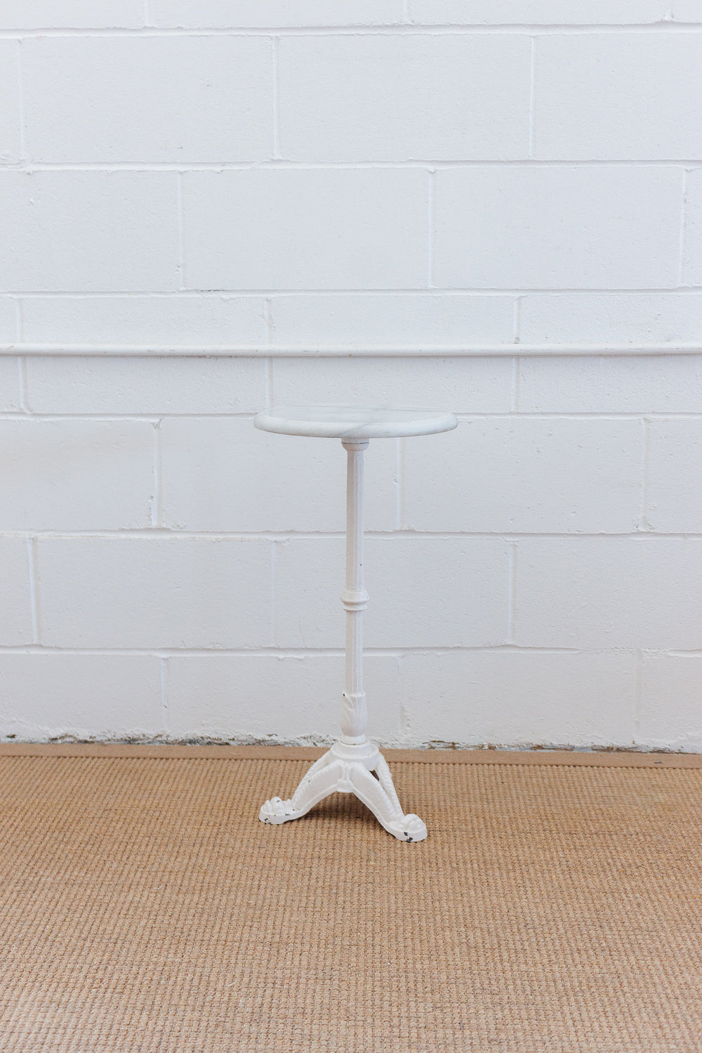 vintage French marble and cast iron martini table