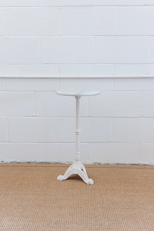 vintage French marble and cast iron martini table