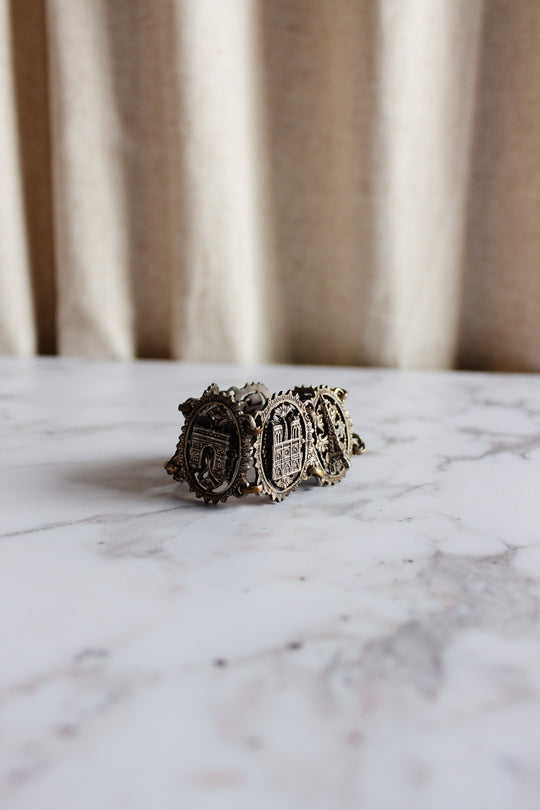 vintage french "souvenir des monuments" bracelet ii