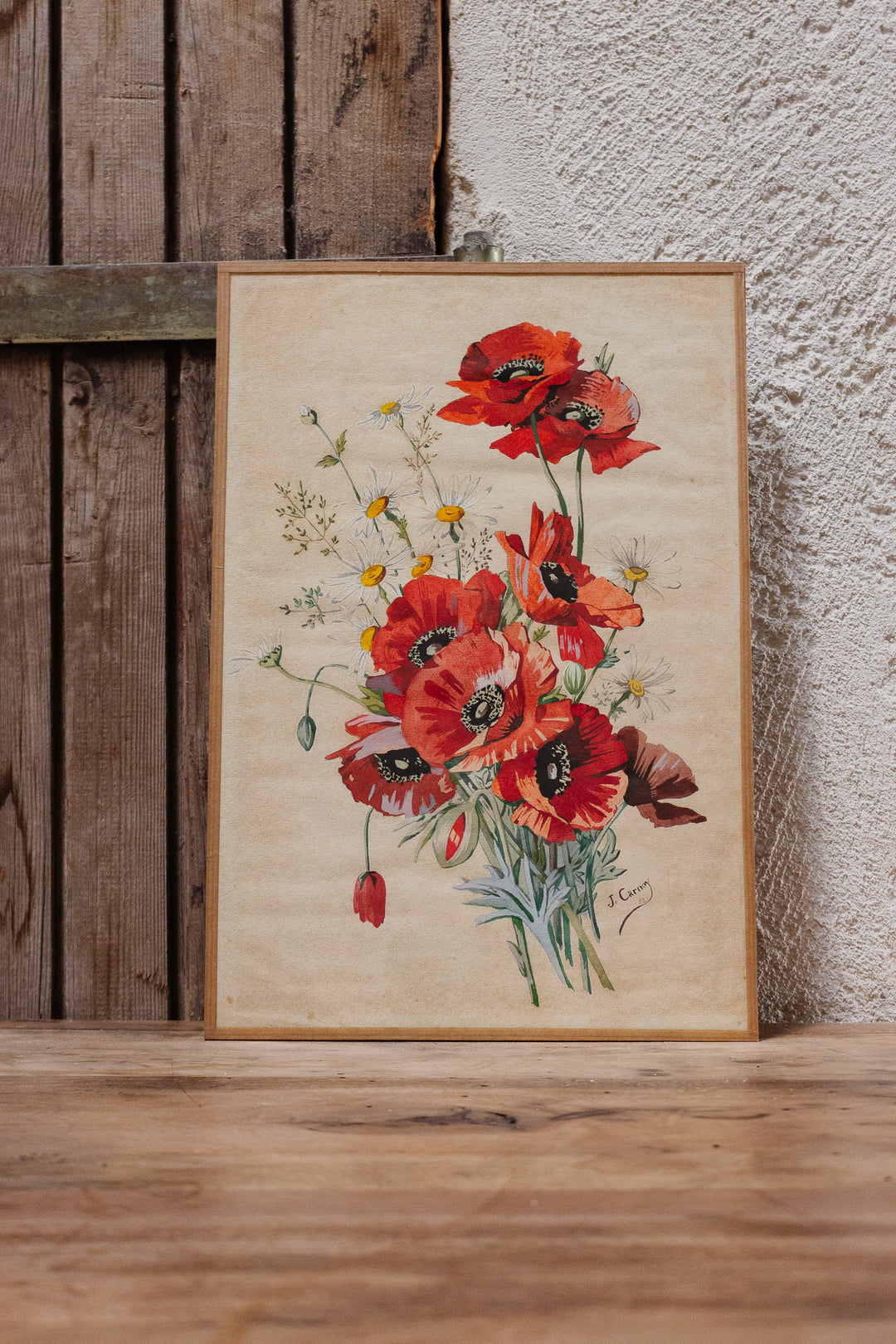 fleurs en aquarelle par j. carnoy