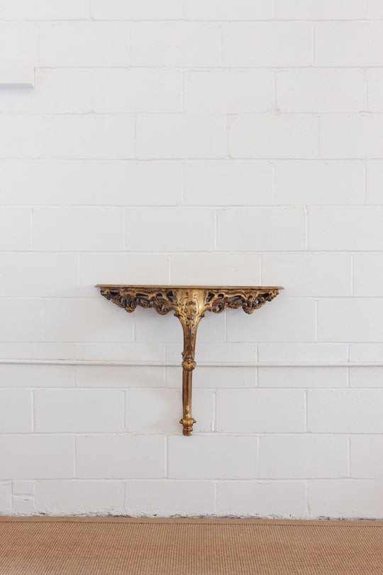 midcentury Italian florentine mural shelf