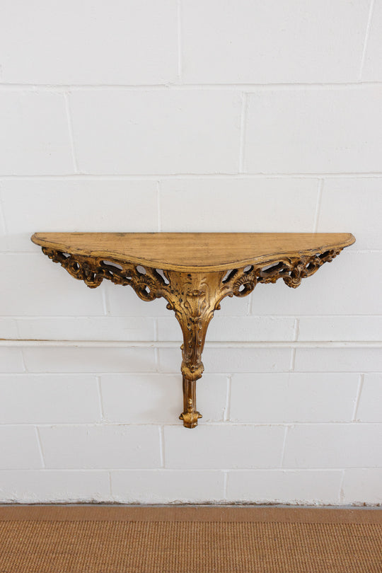 midcentury Italian florentine mural shelf