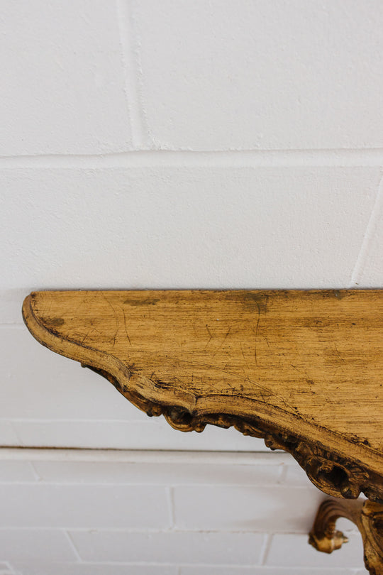 midcentury Italian florentine mural shelf