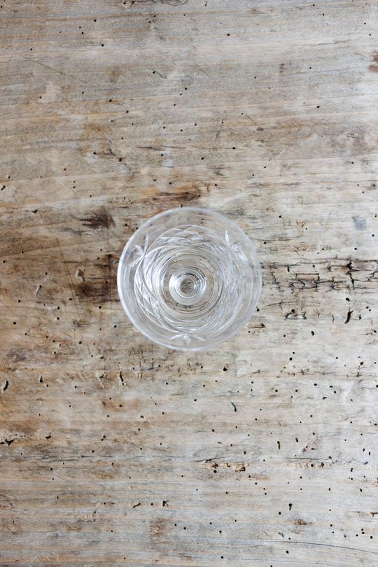 trio of vintage french crystal glassware