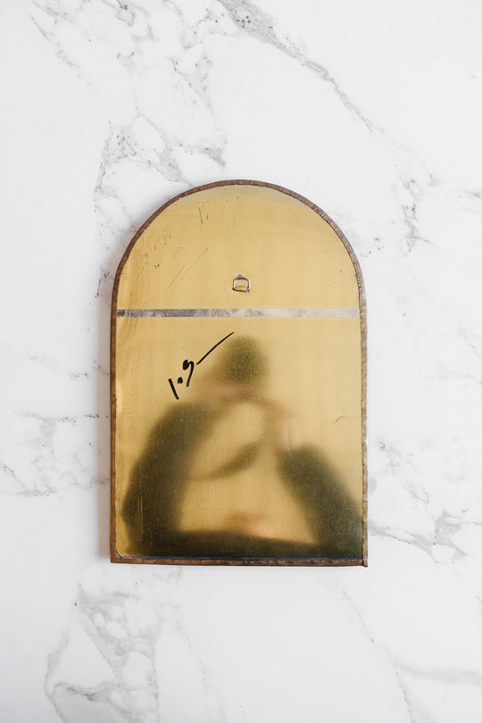 vintage Moroccan arched camel bone mirror