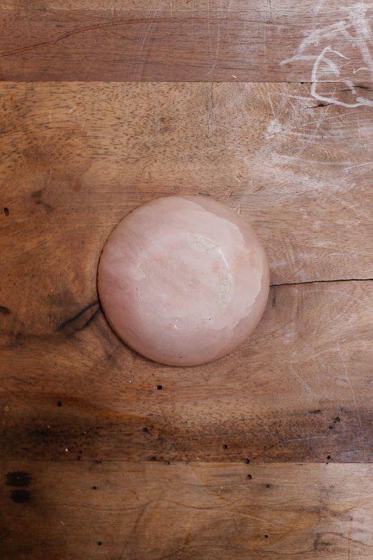 vintage spanish carved pink Alabaster boudoir rose lidded dish
