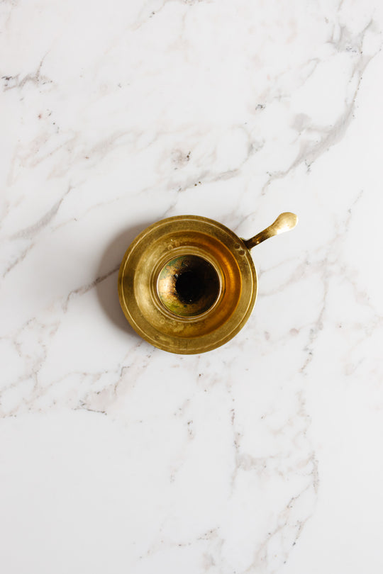vintage French brass chamberstick
