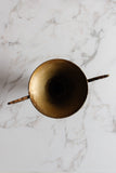 vintage french brass and gilt metal vase