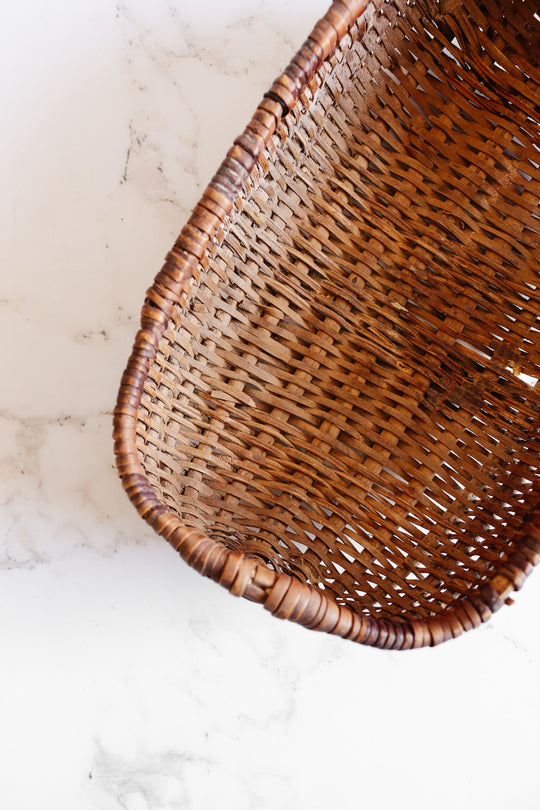 vintage french woven petit panier français