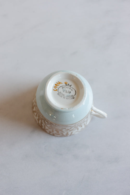 vintage royal vale gold chintz teacup