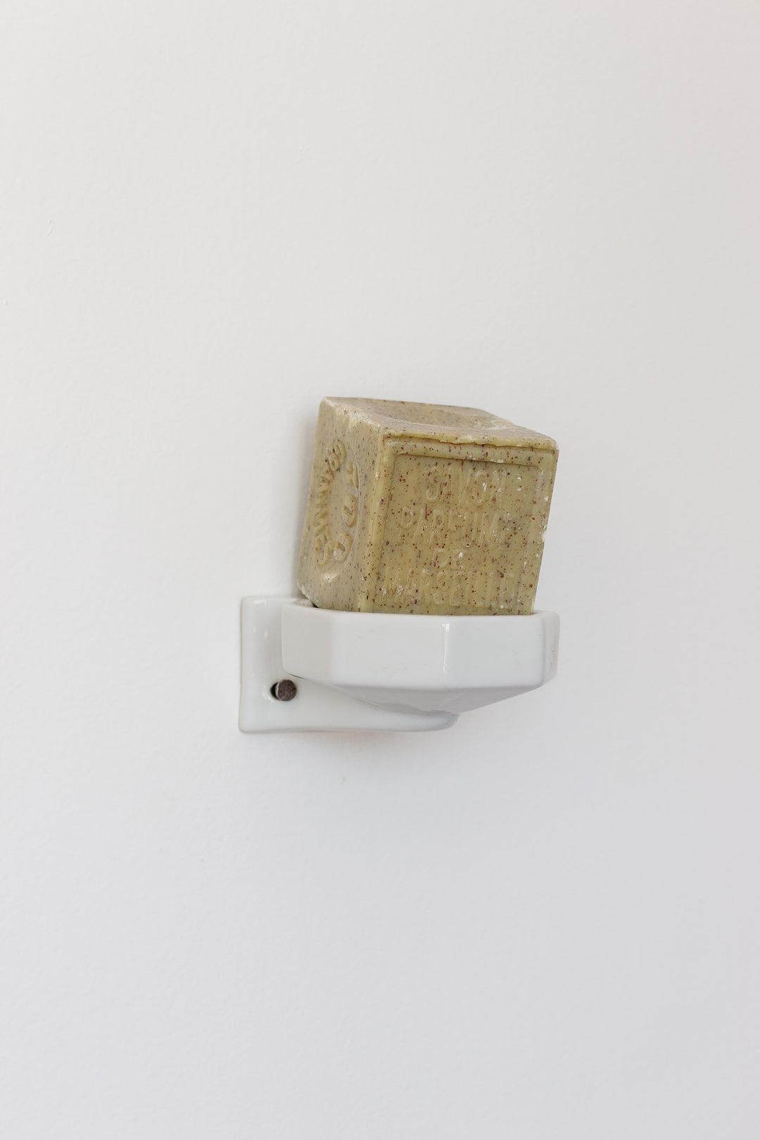 vintage french wall mounted porcelain soap holder
