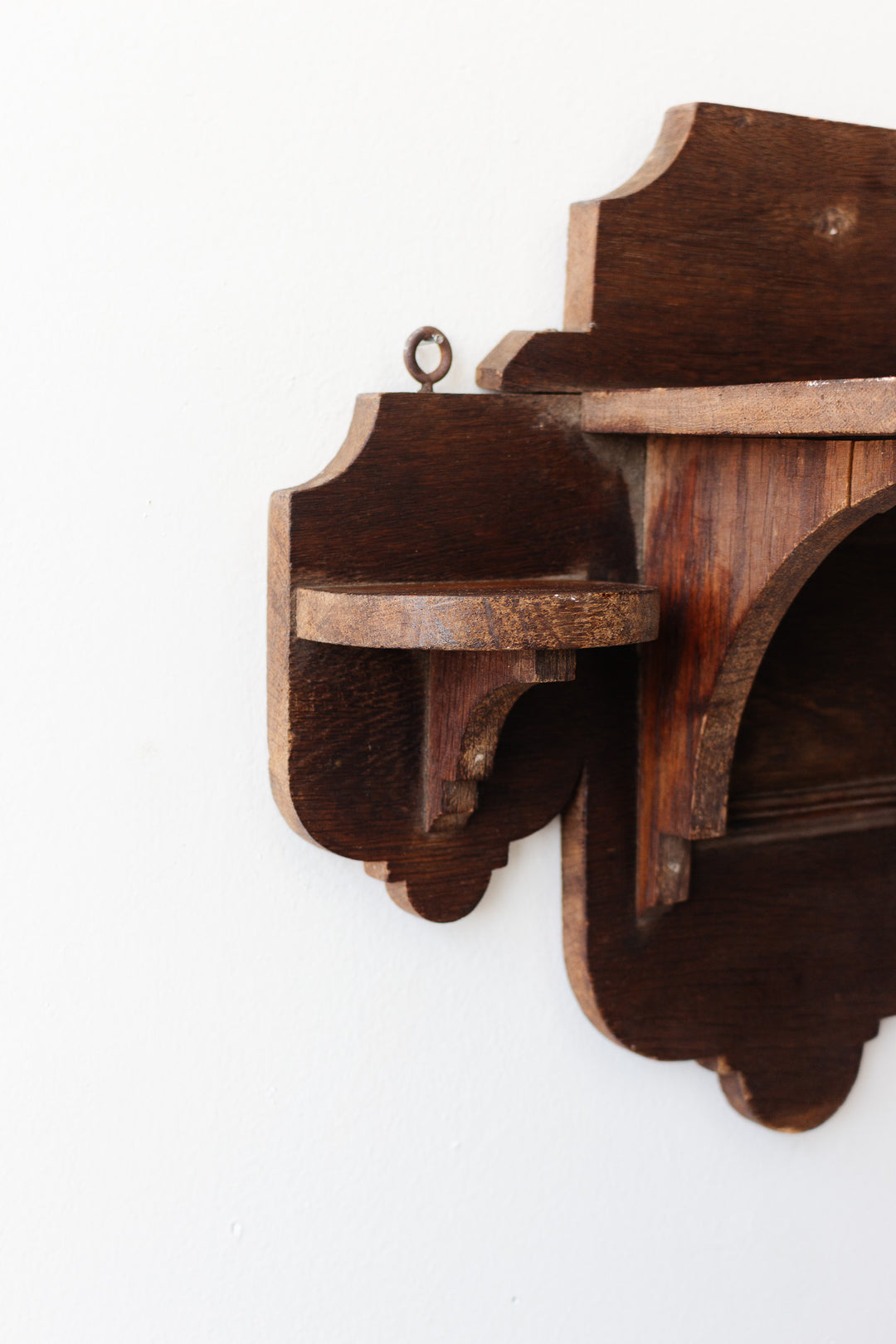 antique french farmhouse wall mounted shelf