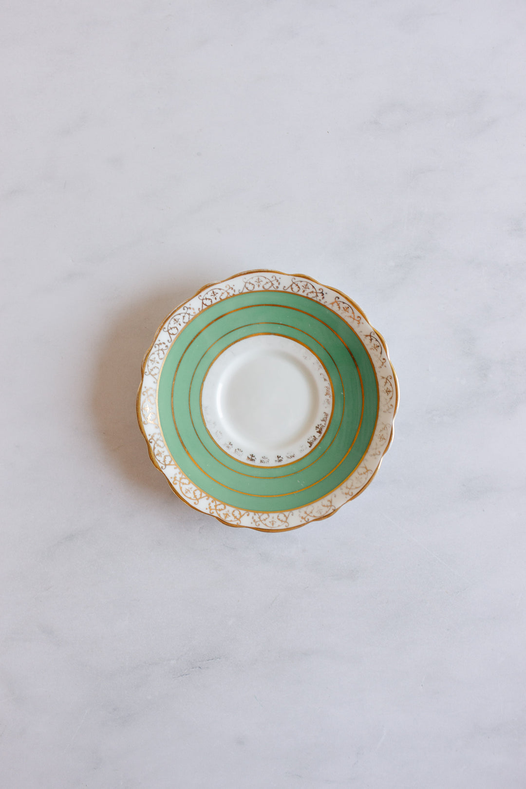 royal stafford antique green and gold teacup