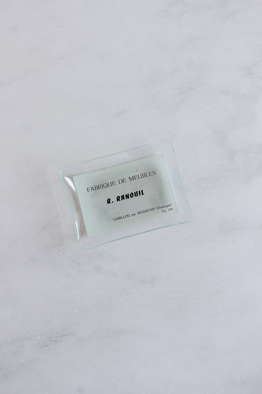 midcentury French glass advertising ashtrays