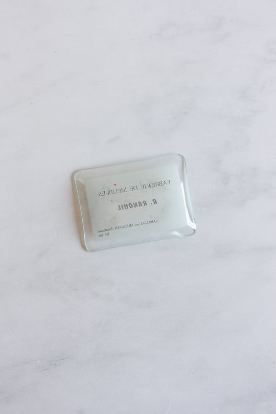 midcentury French glass advertising ashtrays