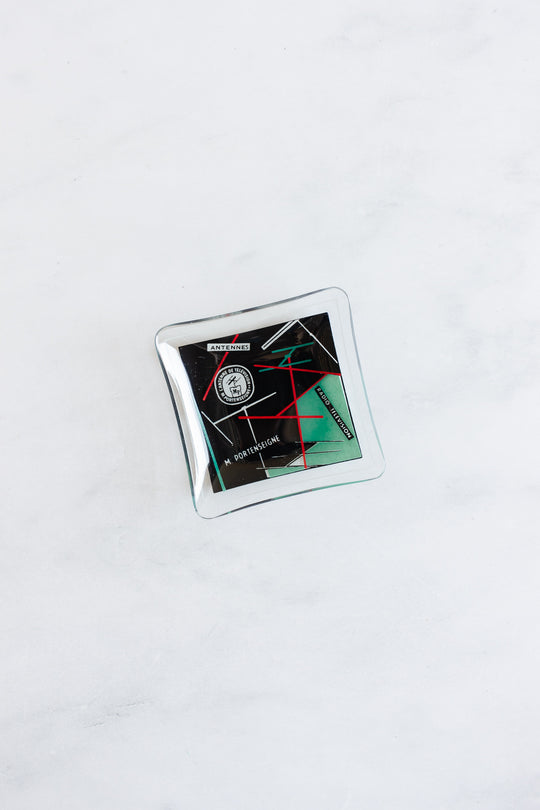 midcentury French glass advertising ashtrays