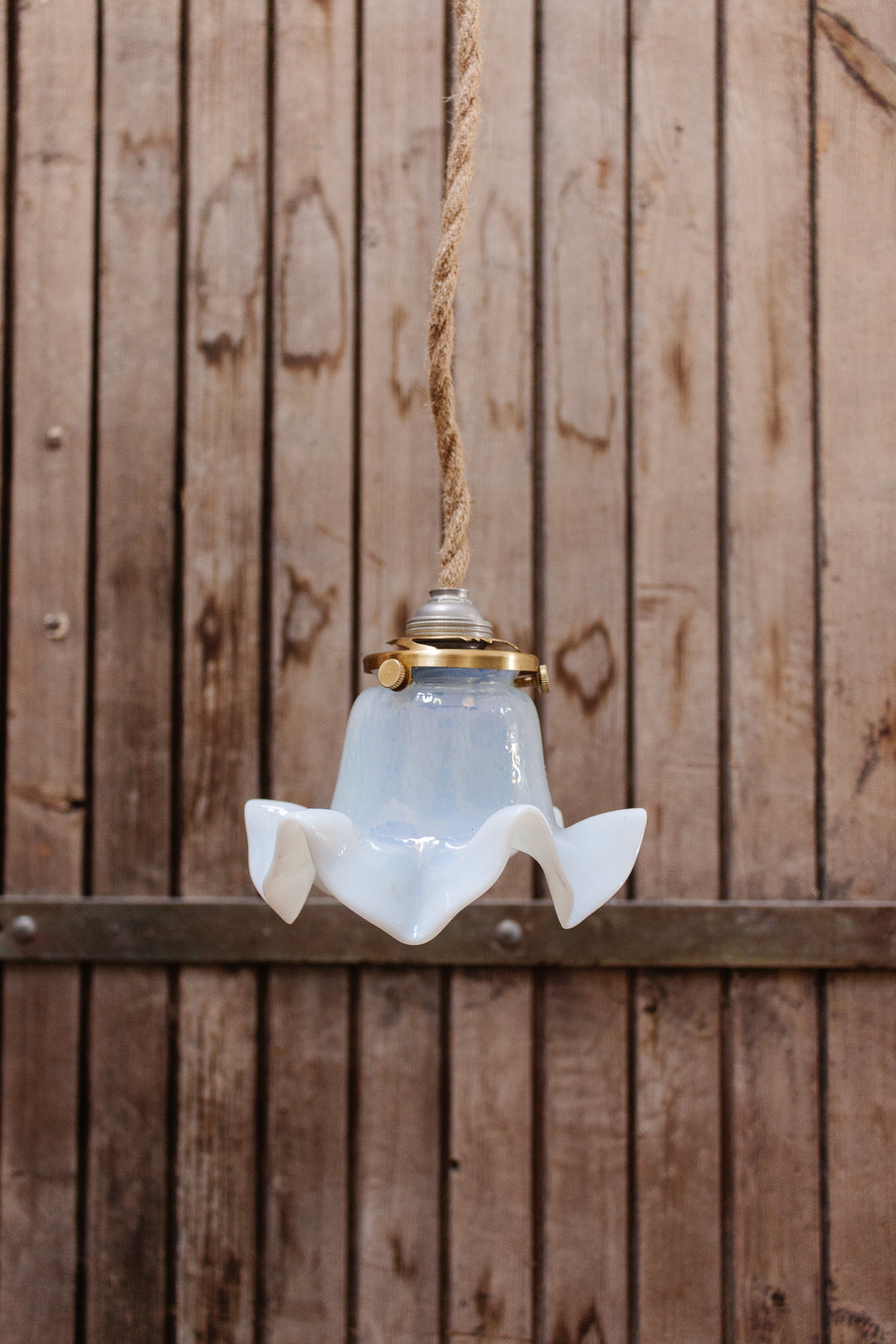 vintage french opalescent tulip light fixture