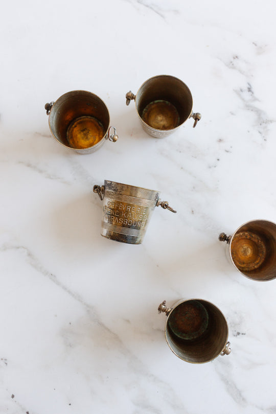 miniature champagne buckets for Orfèvrerie René Kauss Strasbourg