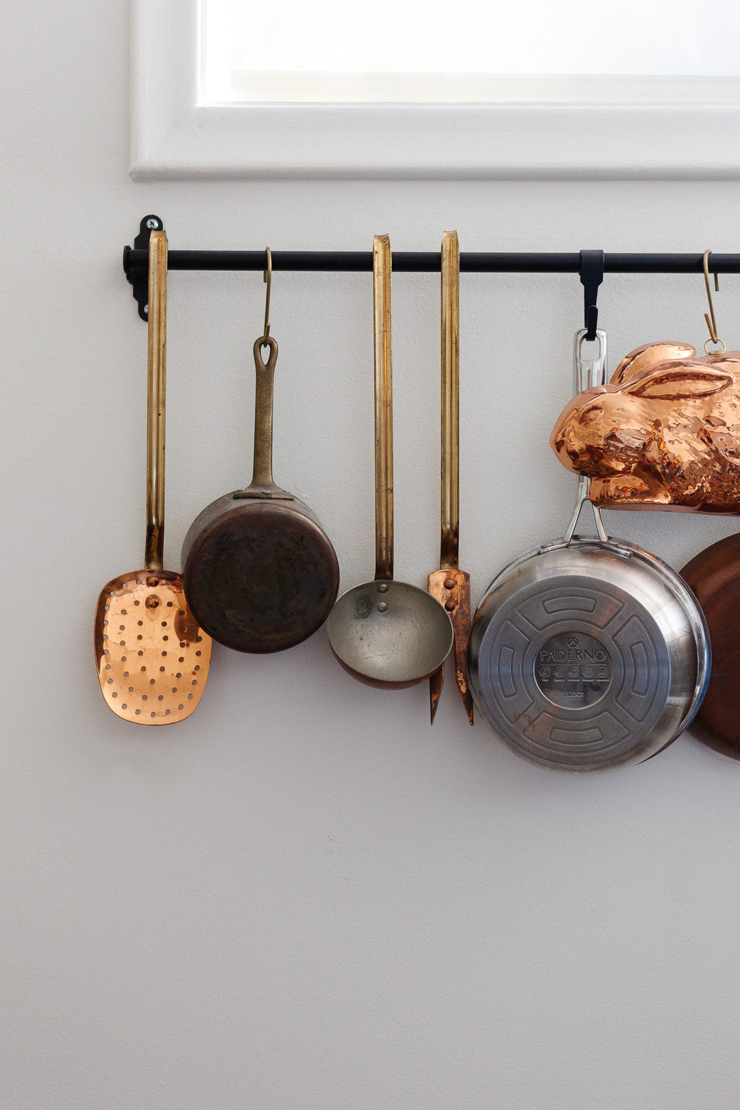vintage french large copper kitchen utensil trio