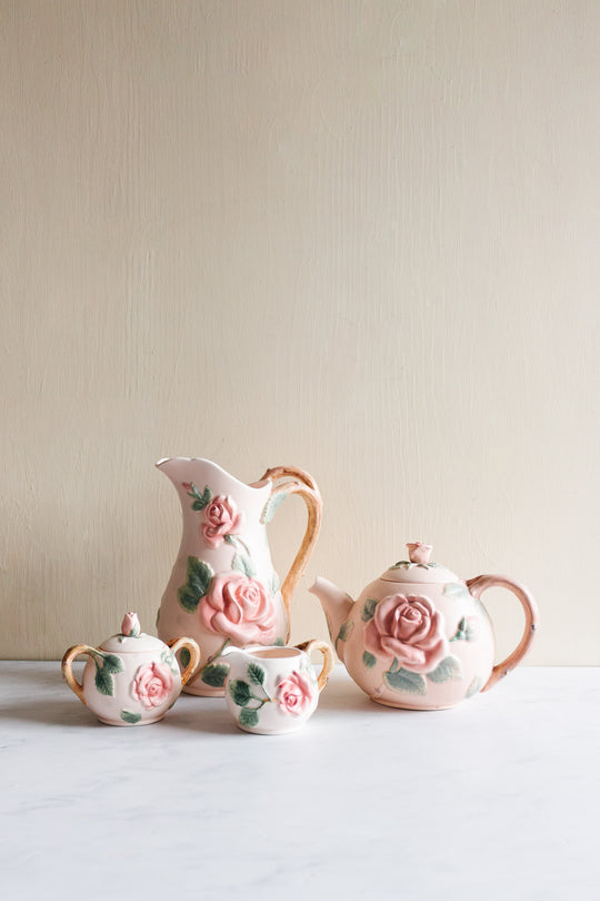 vintage Fitz & Floyd “blush rose” tea set