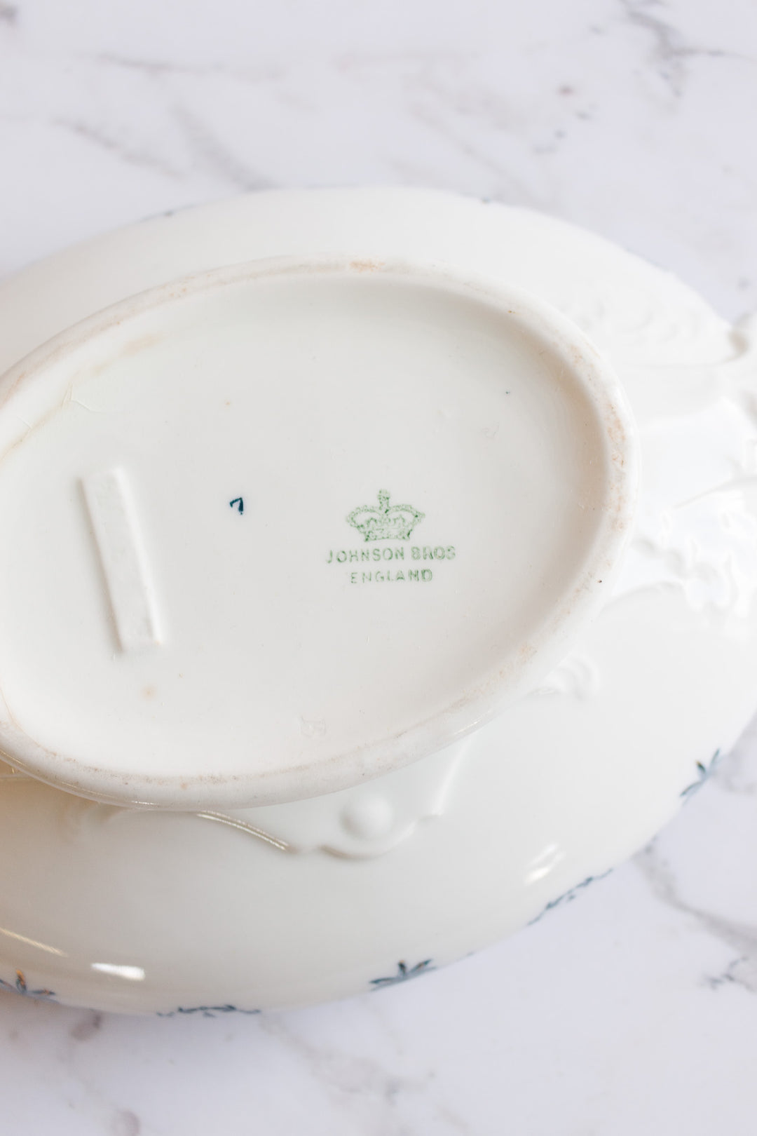 rare johnson brothers aqua regent creamer, sugar bowl, and covered dish set