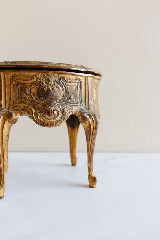antique Napoleon III gilt ormolu bijoux casket