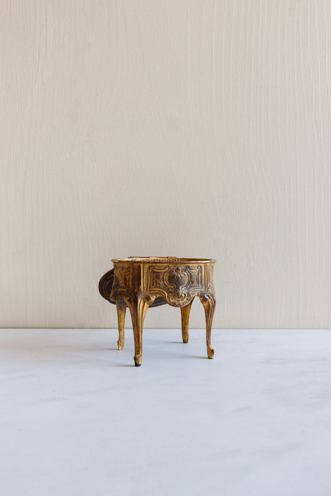 antique Napoleon III gilt ormolu bijoux casket