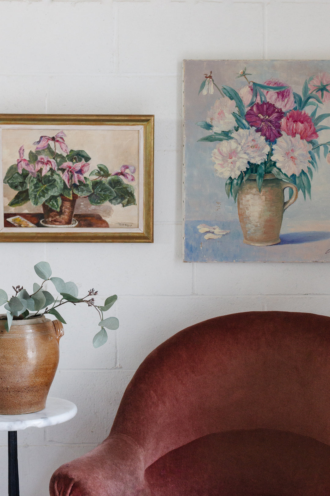 cyclamen rose dans un vase