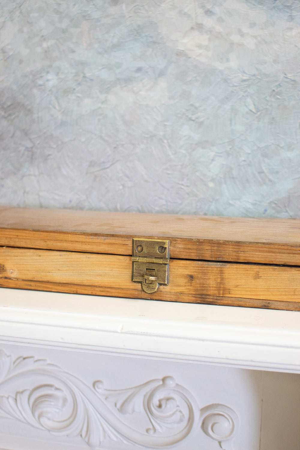 antique french wooden shotgun case
