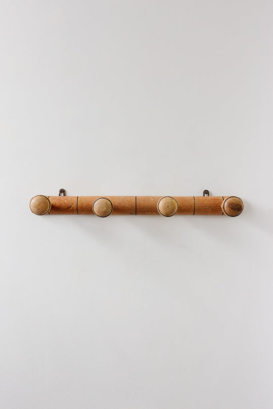 1930s french faux bamboo patere, 4 prong