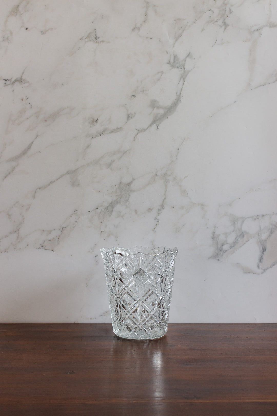 vintage french cut glass ice bucket