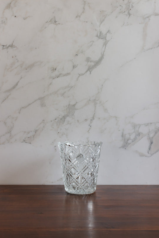 vintage french cut glass ice bucket