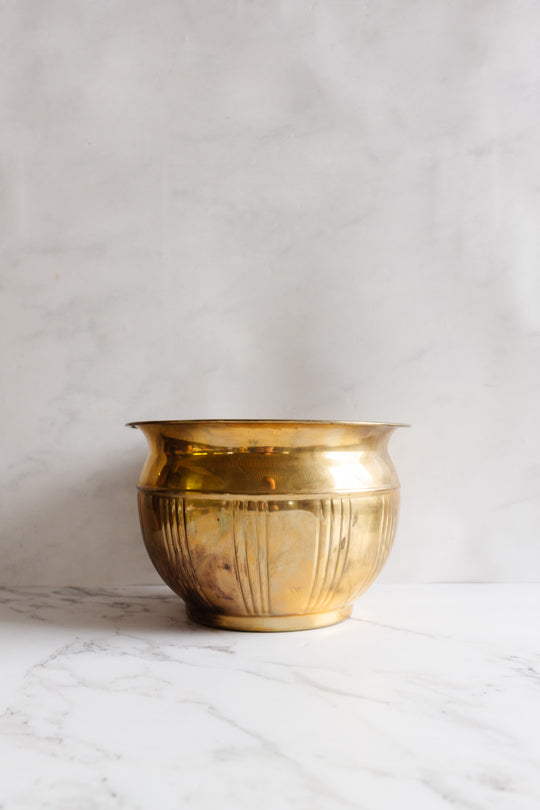 vintage french brass planter