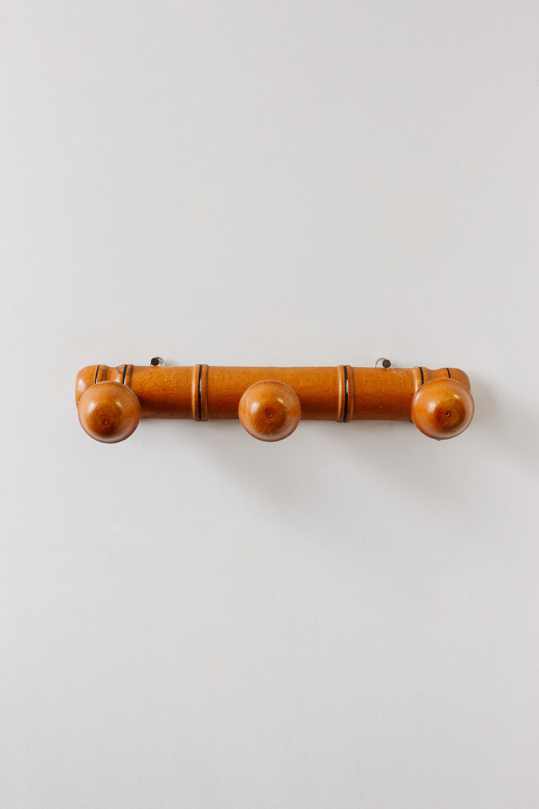 1930s french faux bamboo patère, 3 prong
