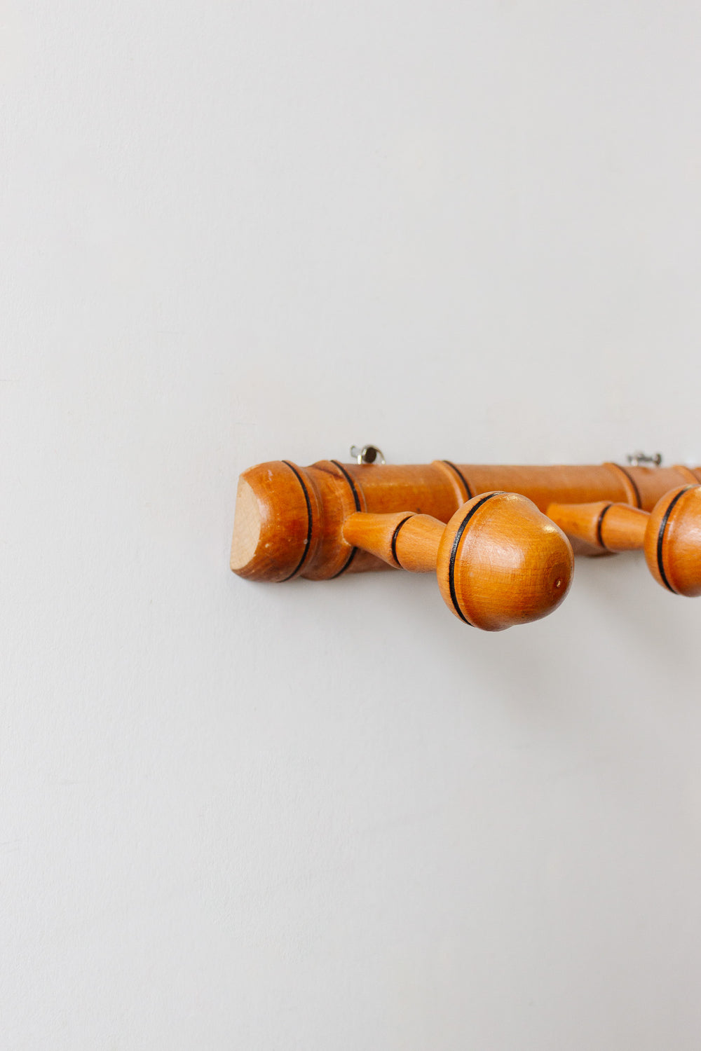 1930s french faux bamboo patère, 3 prong