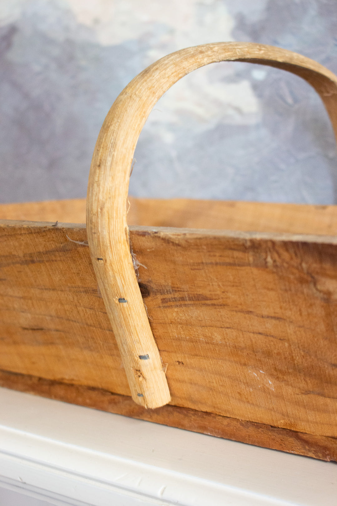 antique french wooden garden trug