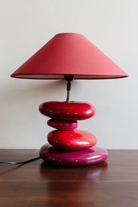 iconic 1980s post-modern francois chatain ceramic pebble lamp