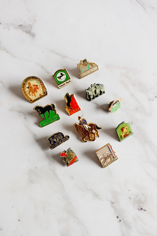 vintage french equestrian pins