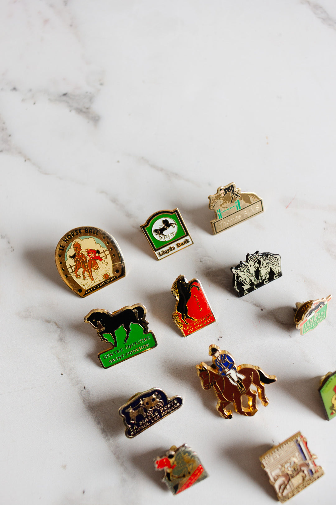 vintage french equestrian pins