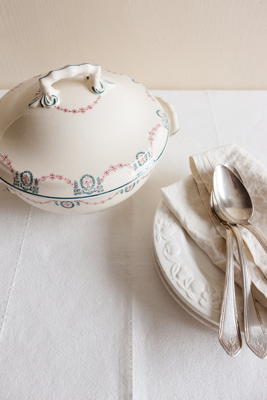 antique french transferware soupière "moselle"