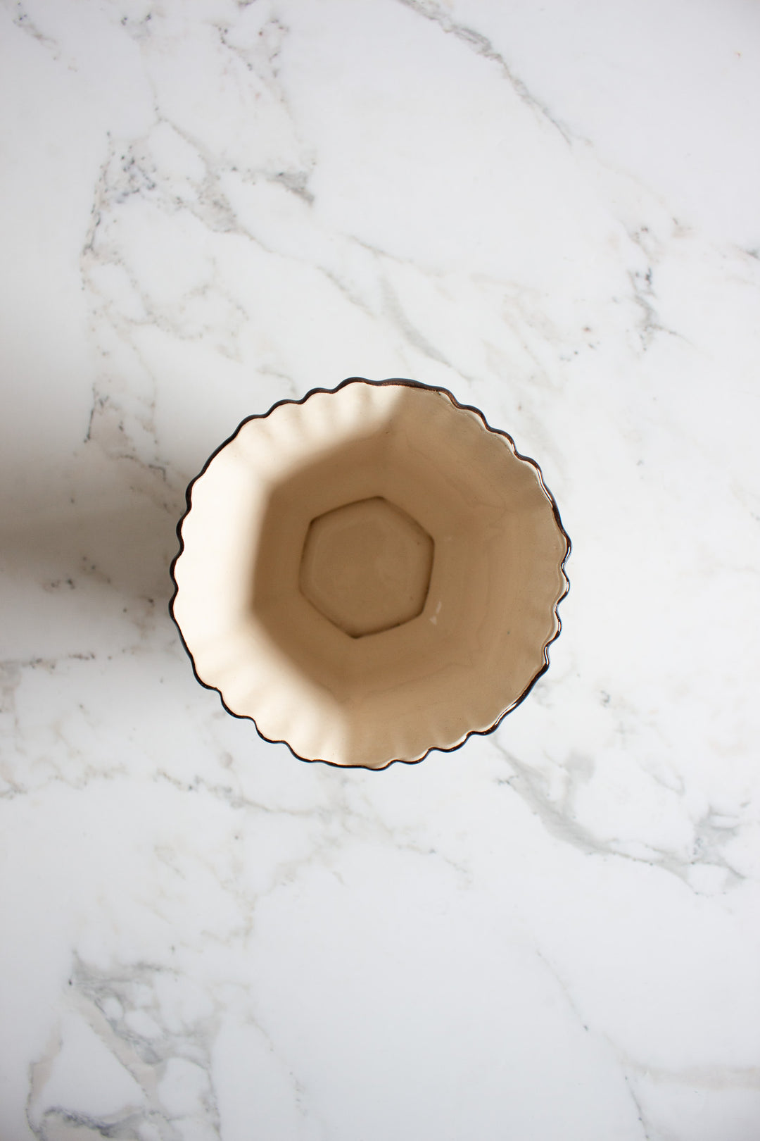 antique french fluted chinoiserie "cache pot"