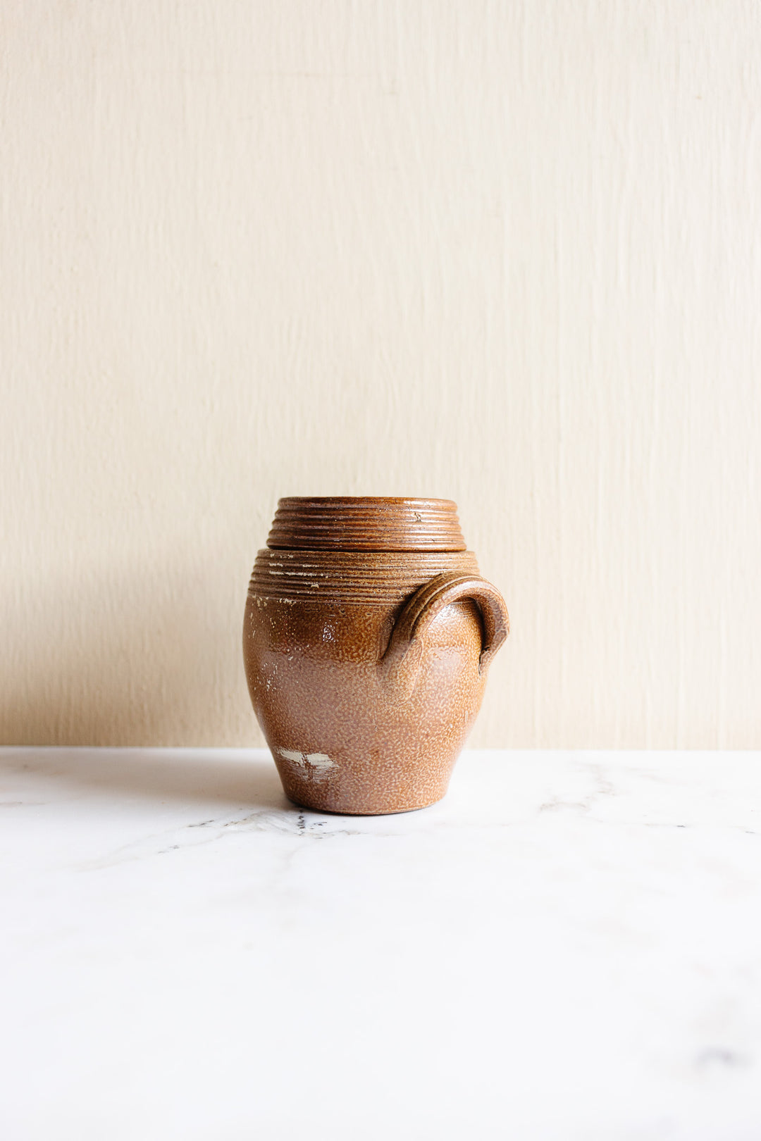 antique french petite confit pot