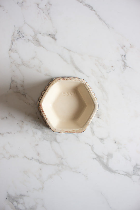 antique french fluted chinoiserie "cache pot"