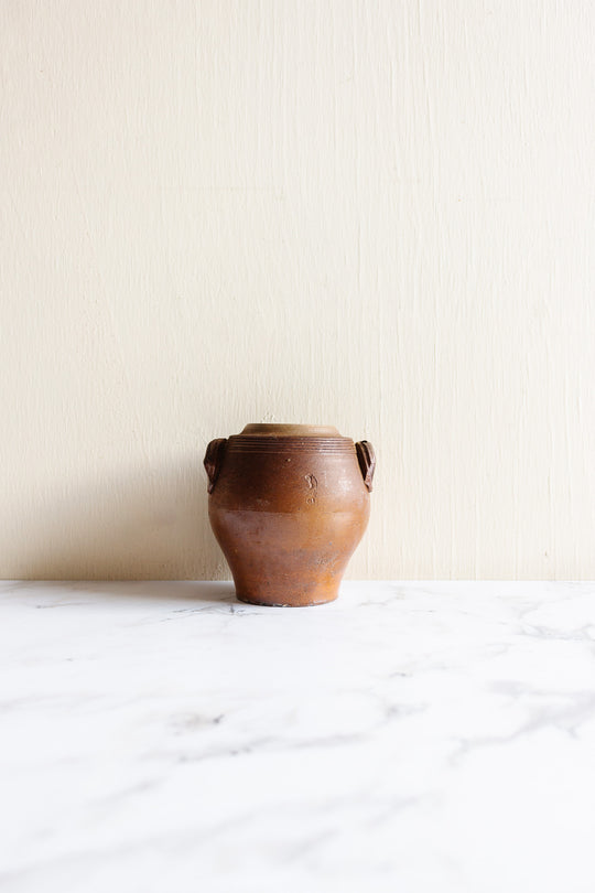 antique french petite confit pot