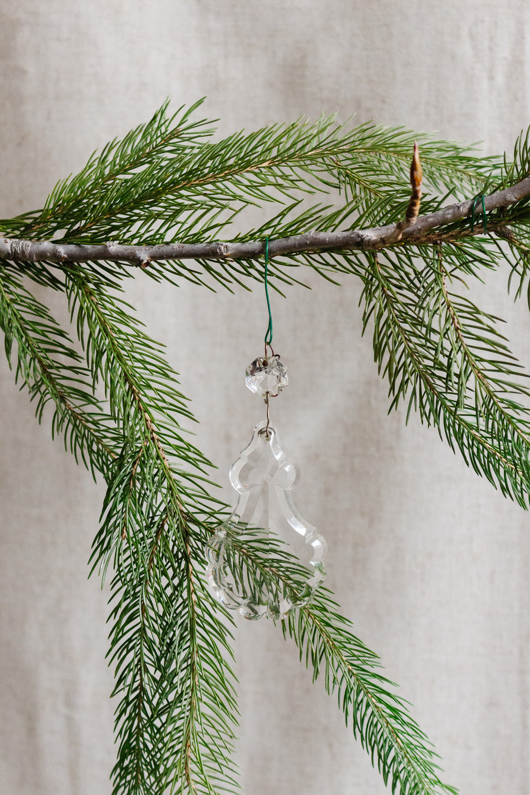 antique french hand cut crystal pendalogue ornament ii